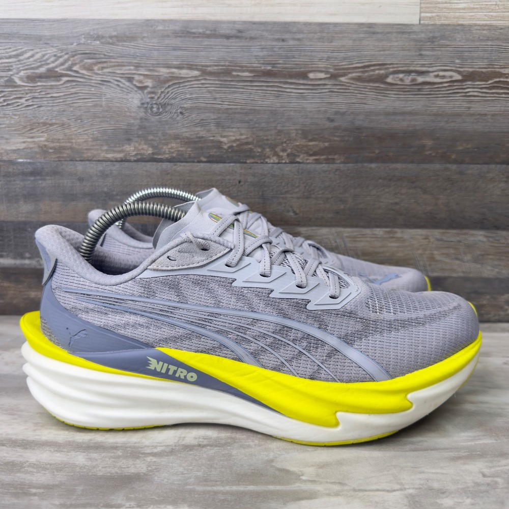 Puma Deviate Nitro 4 Mens Size 8 Road Running Shoes Athletic Sneakers Gray